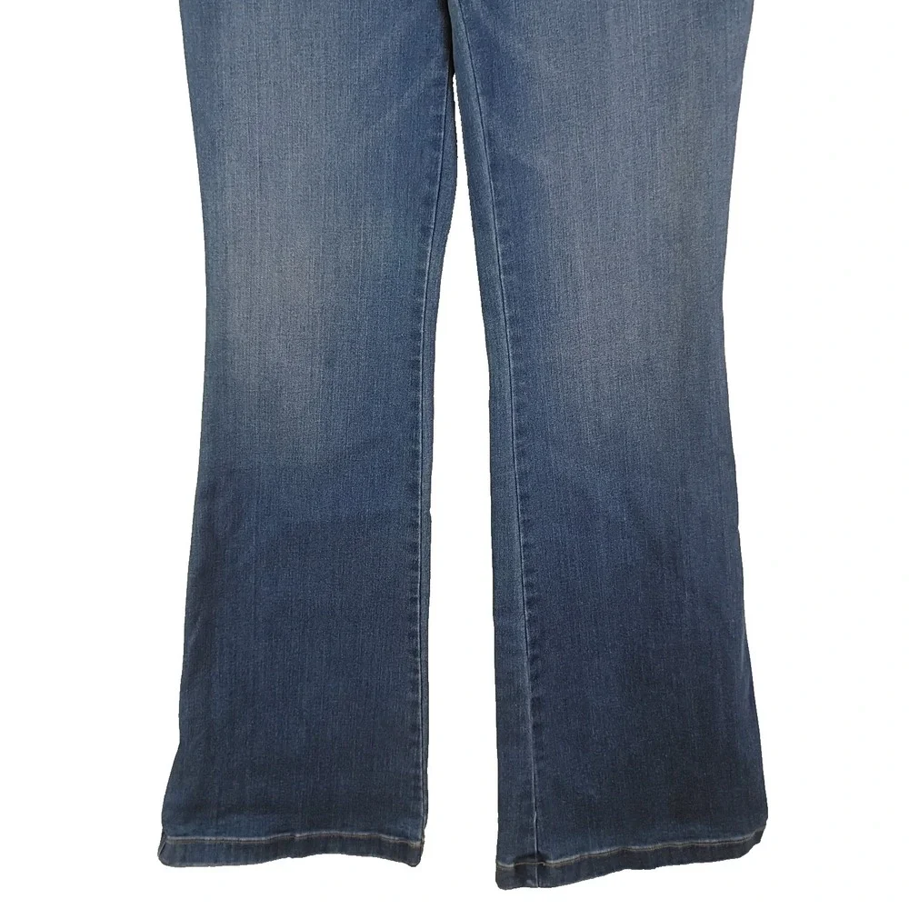 SPANX Everywear Pull-On Flare Jeans Large Vintage Indigo Wash Shapewear Stretch